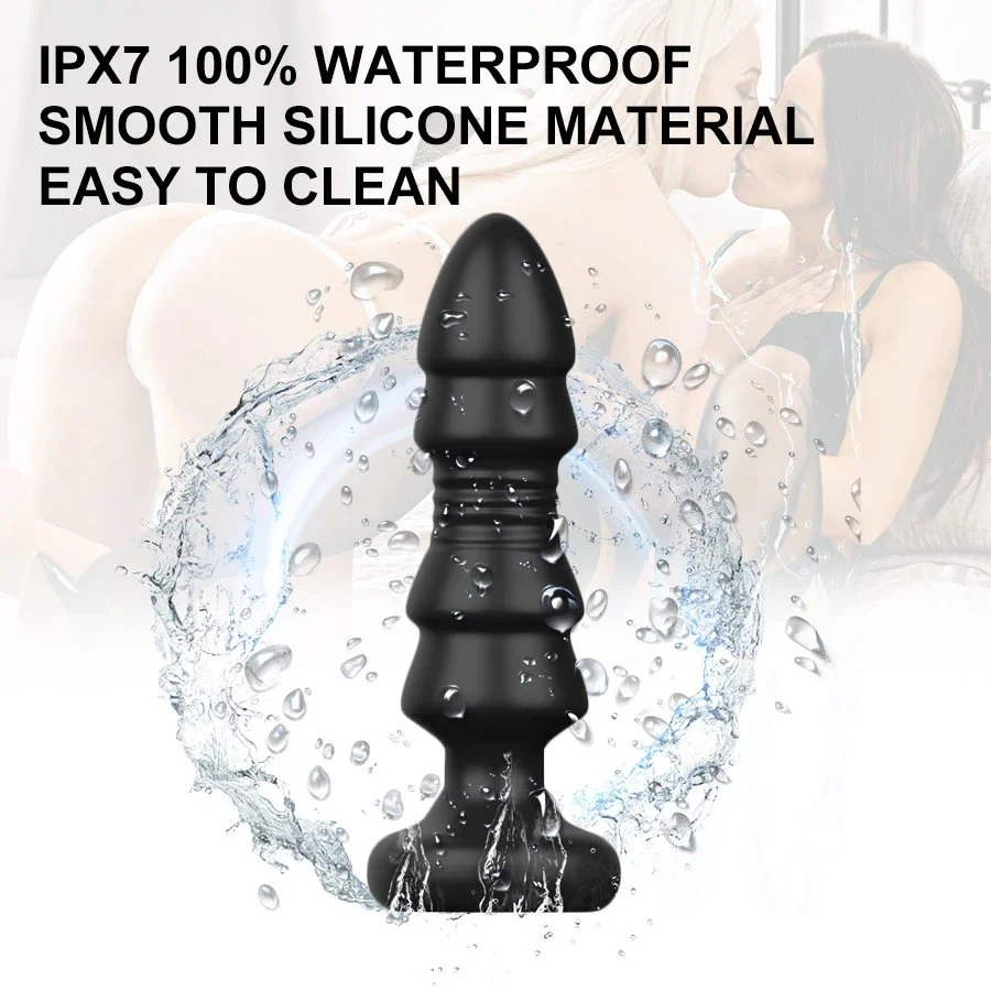 Wireless Remote Control Prostate Massager Thrusting Telescopic Vibrating Anal Plug Sex Toy