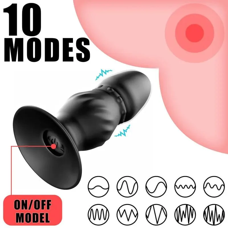 Wireless Remote Control Vibrating Male Prostate Massager Silicone Anal Vibrator Butt Plug Sex Toy for Men With Suction Cup