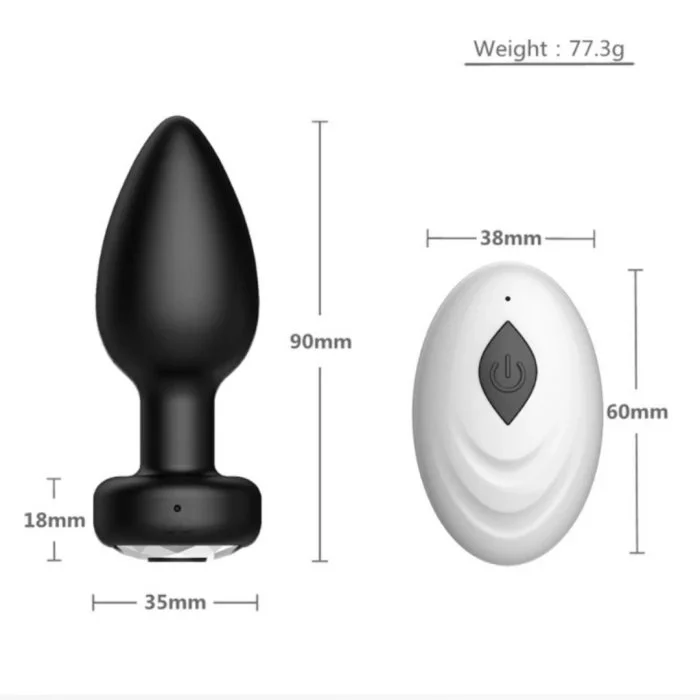 Wireless Remote Control 10 Frequency Anal Plug Vibrating Anal Beads and Massager for Anal Masturbation Enjoyment