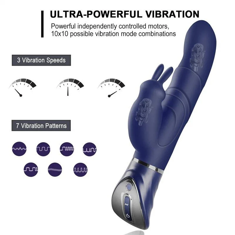 Aiersha Adult Products Female Rabbit Vibrator 7 Vibration Patterns Masturbation Sex Toy