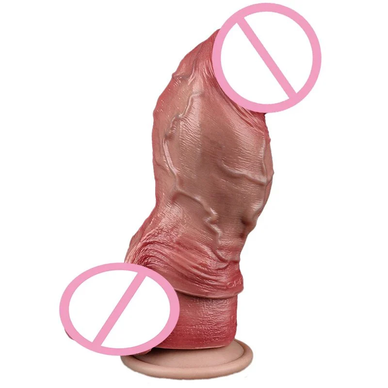 Enlarged Male Penis Extender Realistic Skin-Like Feel Silicone Penis Sleeve with Lifelike Texture 18+ Adult Toy