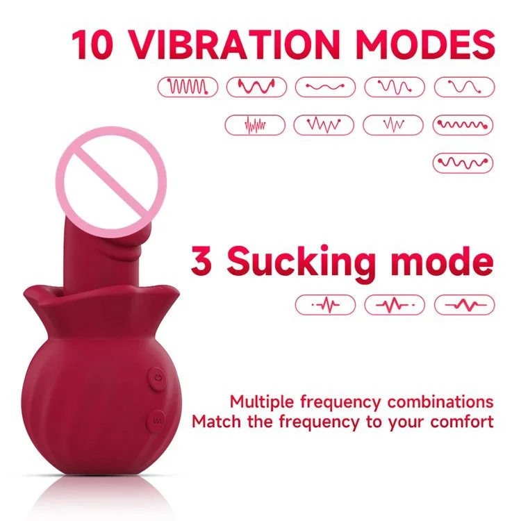 2 In1 Breast Nipple Sucking Sex Toys Dildo Vibrator for Women