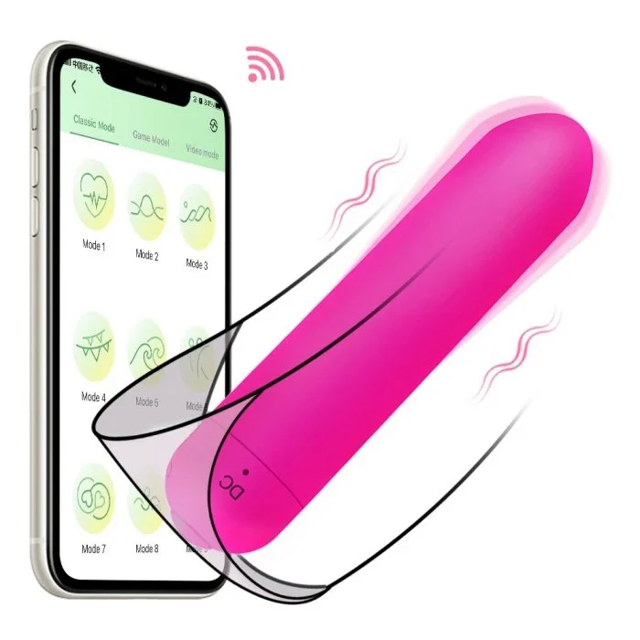 APP Controlled Portable Bullet Vibrator for Adult Women G-Spot Clit Stimulating