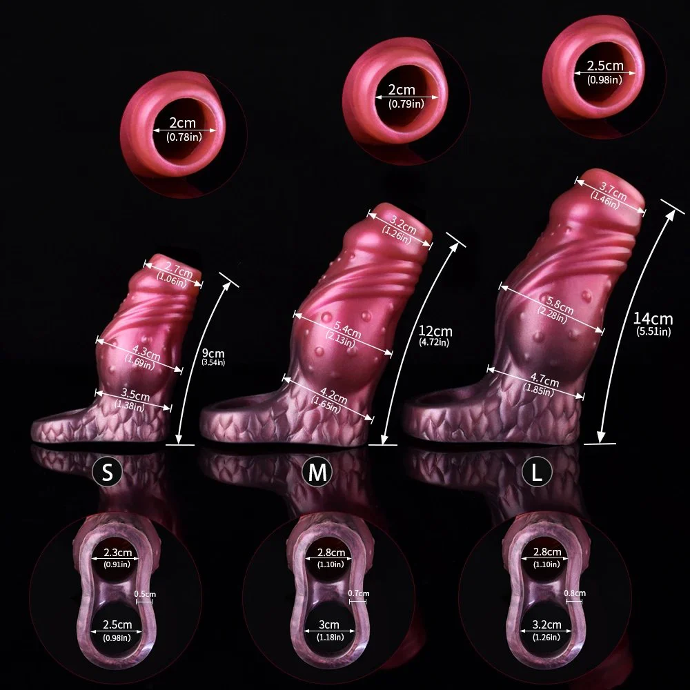 Fantasy Knot Open Sheath Penis Extender with 3 Active Sizes Cock Sleeve Silicone Fantasy Penis Extender