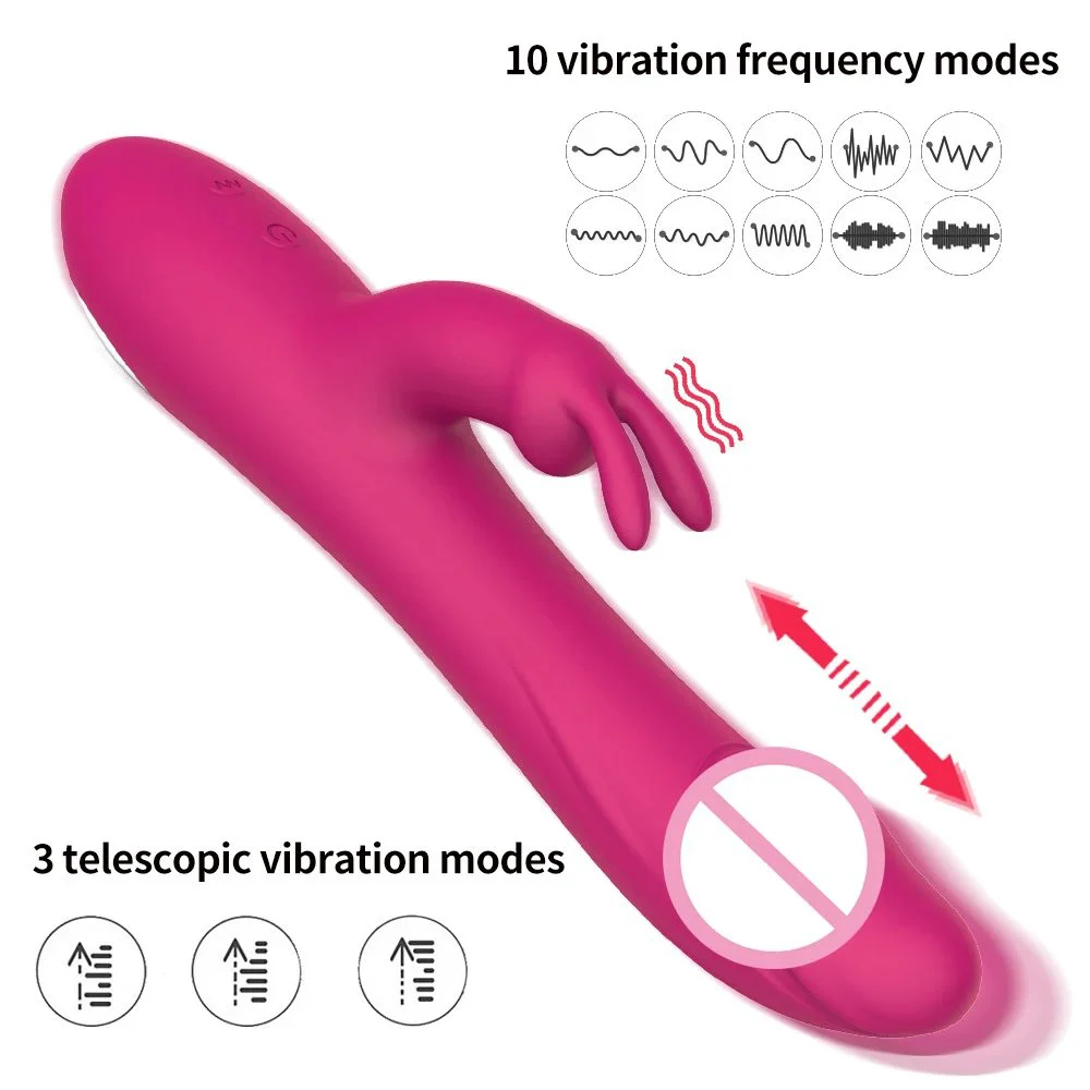 Adult Products Manufacturers Rechargeable Double G-spot Rabbit Vibrating Vibrator Female Sex Toys