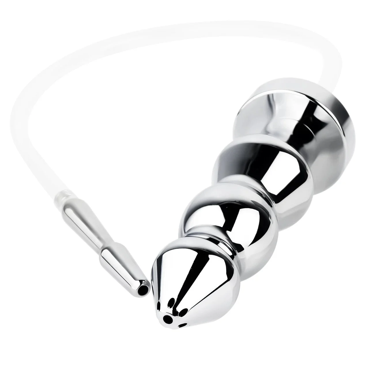 304 Stainless Steel Horse-eye Stick with Aluminum Alloy Anal Plug and Silicone Catheter Couple Games Stimulation Sex Toy