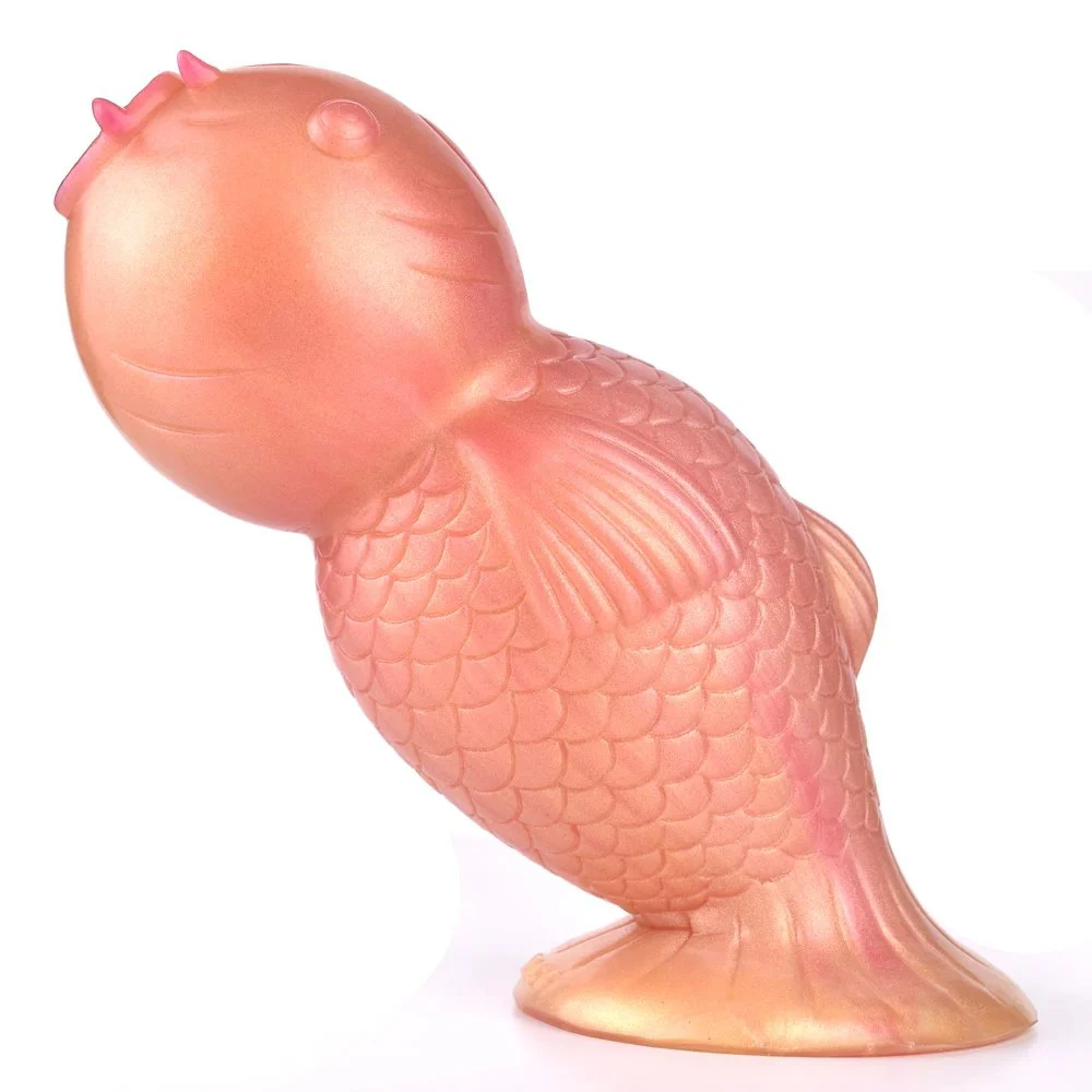 8 Inch Artificial Large Size Lifelike Fish Shape Anal Plug Soft Silicone Insertable Sex Toy Big Anal Dildos