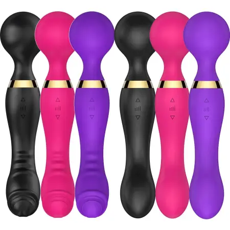 20 Modes Waterproof USB Handheld Sexual Tools Double Heads Body Massager Sex Toy AV Wand Vibrator for Women