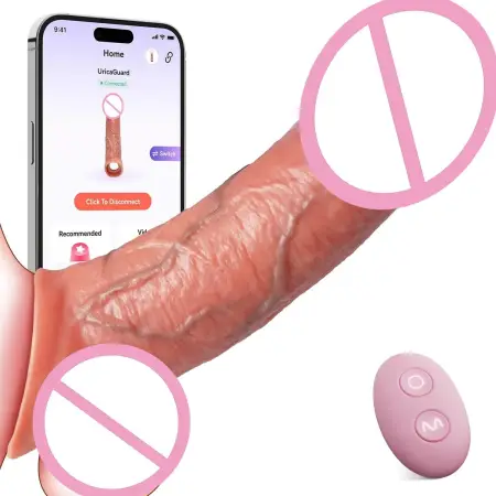 Liquid Silicone Penis Sleeve App Remote Control Reusable Vibrator Condom Male Sex Toys