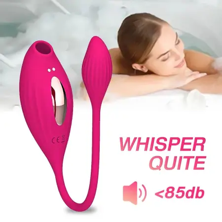 Adult Erotic Products Double Headed Silicone Female Masturbation Clitoral Stimulus Sucking Vibrator