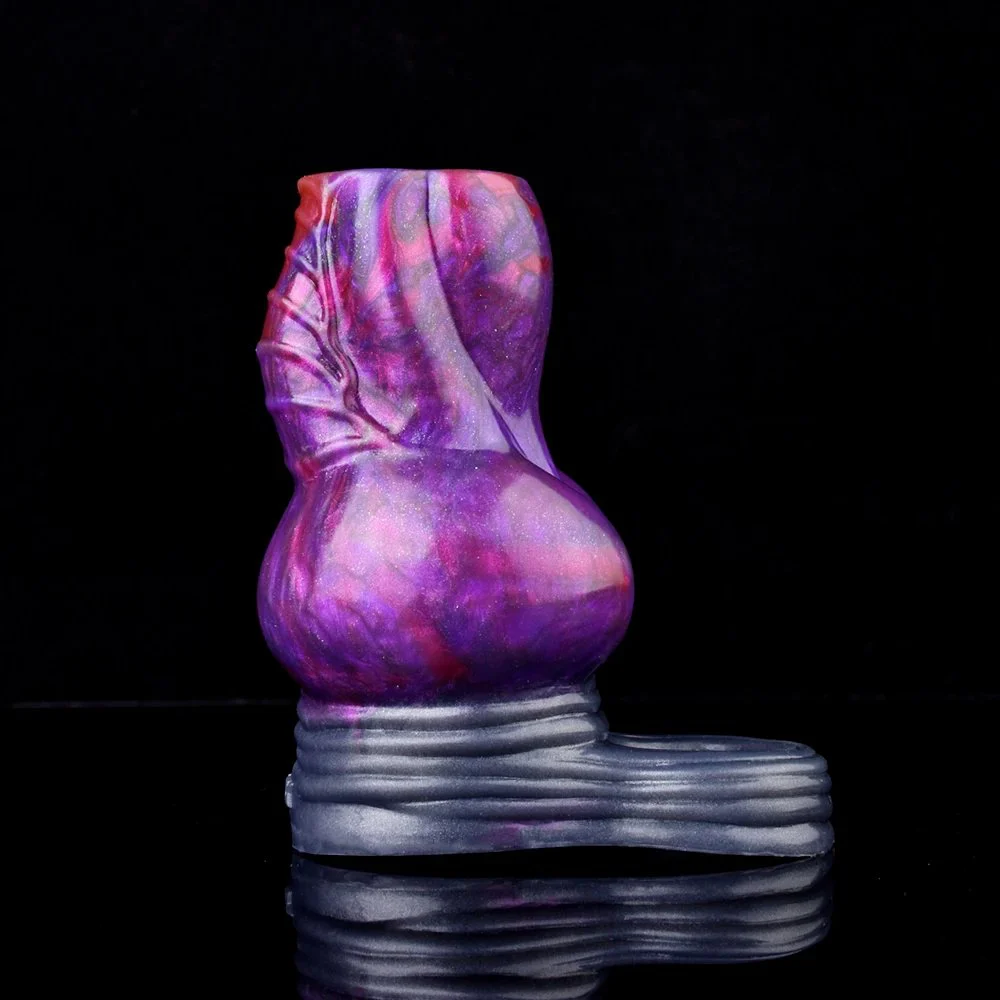 Male Silicone Dog Knot Soft Penis Condom Hollow Sex Toy for Men