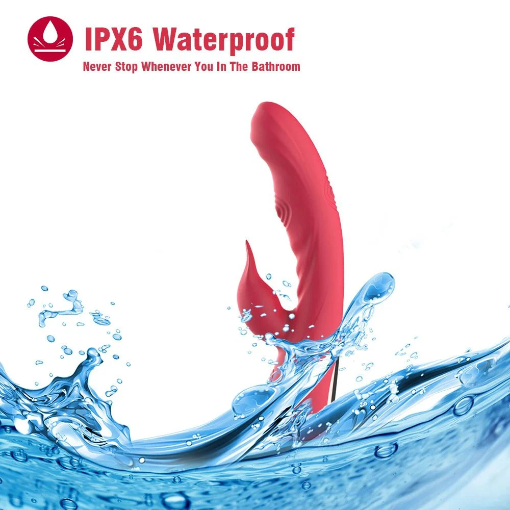 Female 3 in 1 Rabbit Silicone Vibrator Double Tap G-pot Vibrator Woman Masturbation Sex Toys Adult
