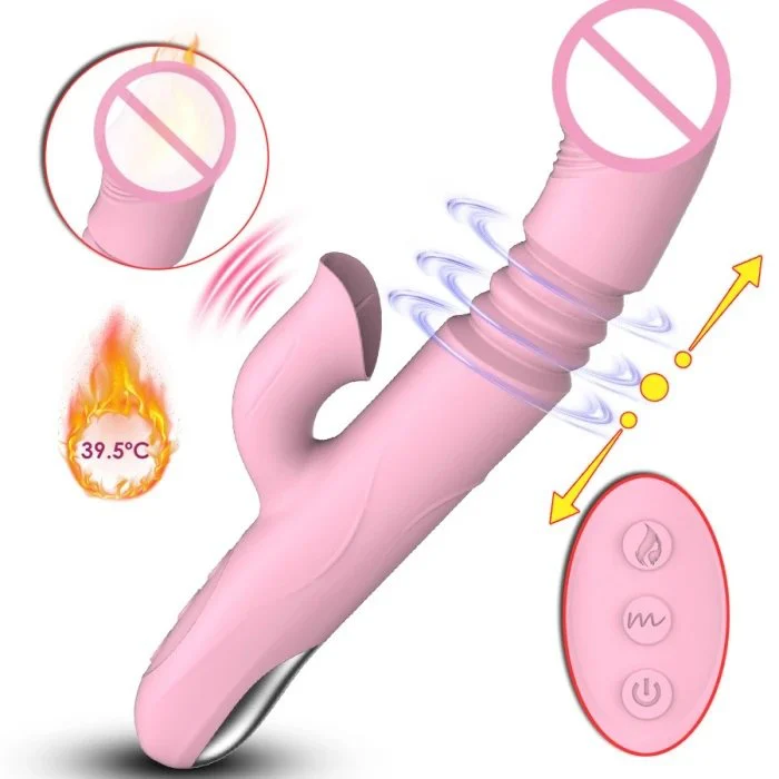 7 Frequency Silicone Thrusting Licking Dildo Vibrator for Female USB Charger Vaginal Stimulator