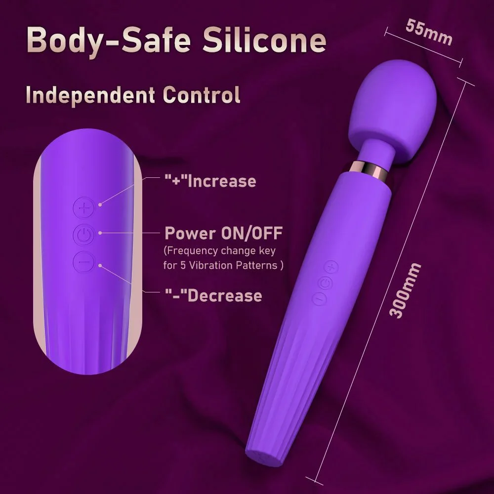 5 Vibration Modes High Quality Sex Toy Super Big AV Sex Vibrator Rechargeable Personal Body Massage