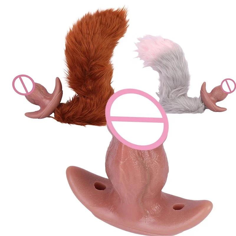 Soft Silicone Remote Control Prostate Massager Butt Plug Realistic Dildo Vibrating Anal Plug Stimulator Sex Toys for Men Couple