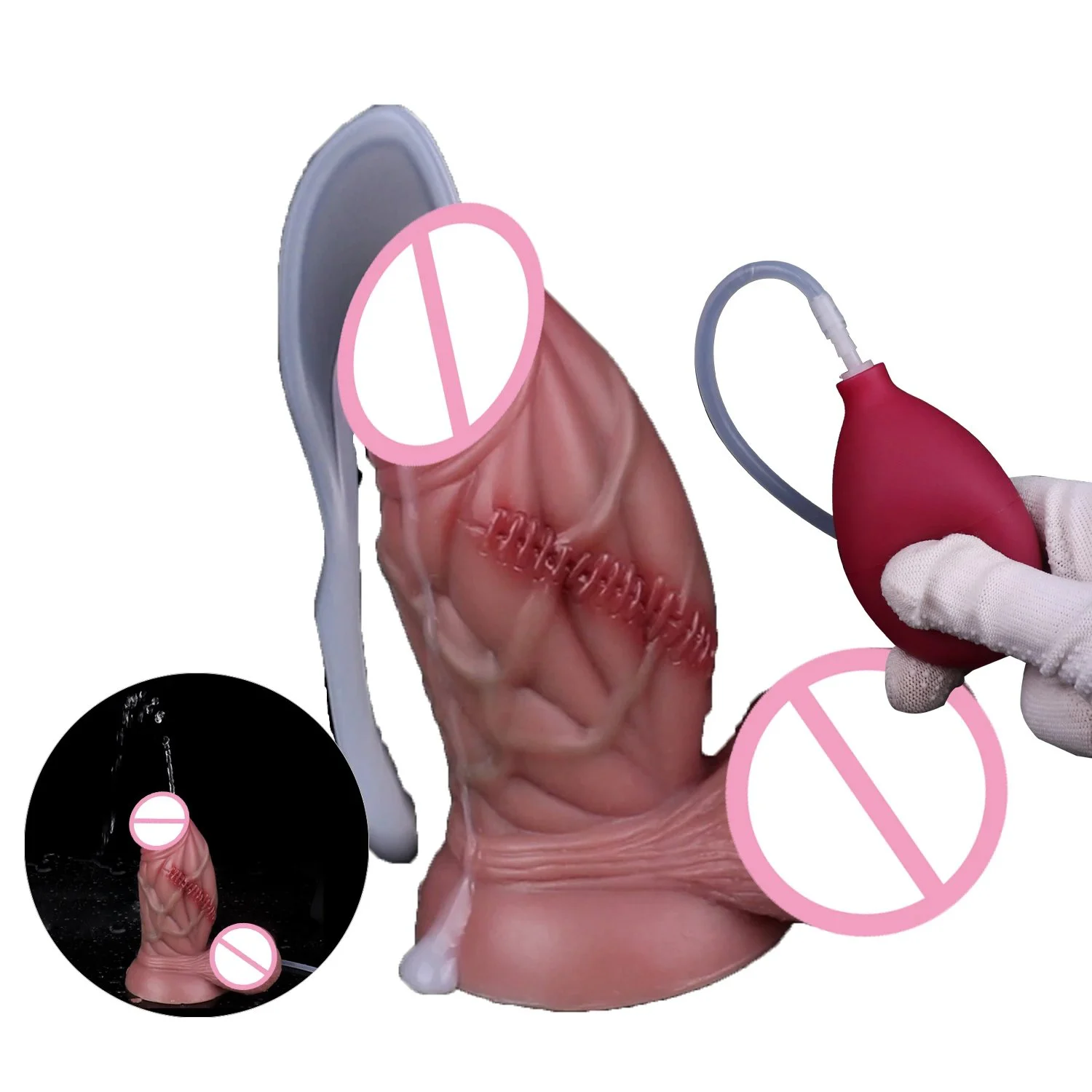 Realistic Huge Thick Dildo Large Dildos with Strong Suction Cup for Anal Play, Soft Giant Dildo Adult Sex Toy for Women Men