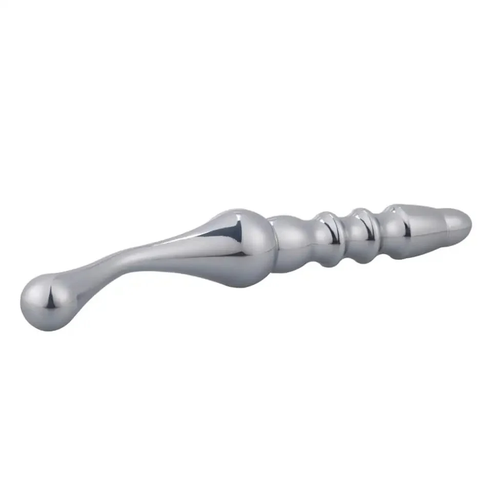 Smooth Surface Metal Prostate Massager Anal Massager Anus Vibrator Anal Dildo Butt Plug Masturbator Sex Toy for Men Women