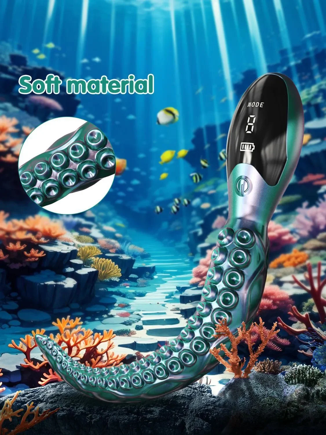9 Vibrations Modes Soft Silicone G Spot Anal Vagina Stimulation Monster Octopus Tentacle Dildo Sex Toys Women