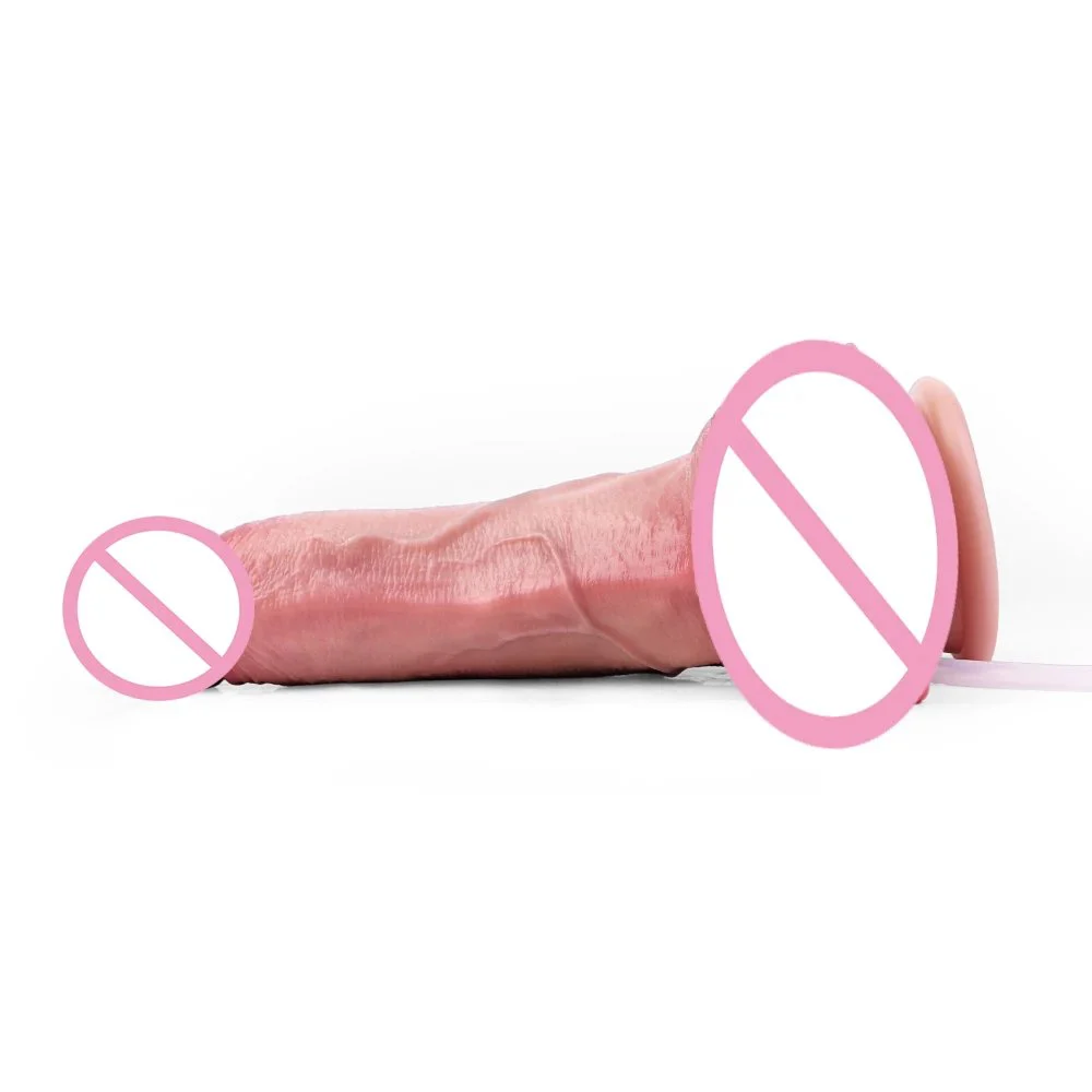 Realistic Double Layer Squirting Dildo Big Penis Soft Spray Squiting Cock Ejaculating Masturbator Anal Toy Sex Toy for Women 18