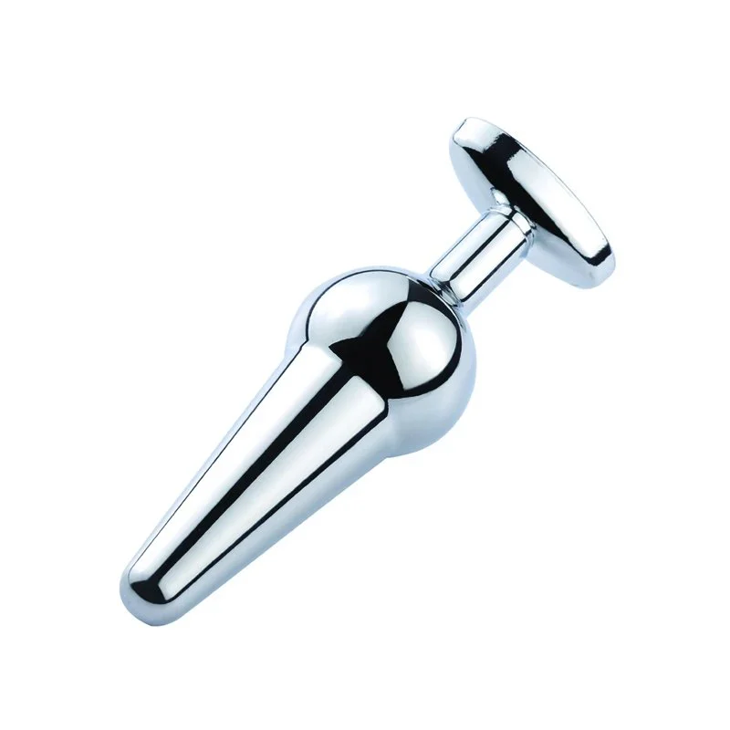 Sterling Steel Gem Anal Plug Straight D Oval Design for Enhanced Sex Stainless Sex Toy