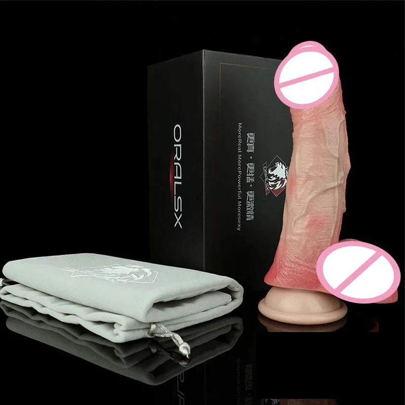 Men's Penis Sleeves Sex Toys Double Layer Proceess Male Soft Liquid Silicone Material Realistic Adult Toy