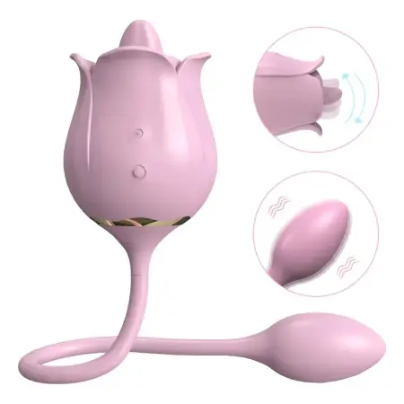 Adult Rose Sex Toys G Spot Vaginal Pussy Clitoralis Stimulator Sucking Falpping Rose Vibrator for Women and Couples
