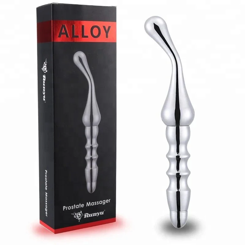 Smooth Surface Metal Prostate Massager Anal Massager Anus Vibrator Anal Dildo Butt Plug Masturbator Sex Toy for Men Women
