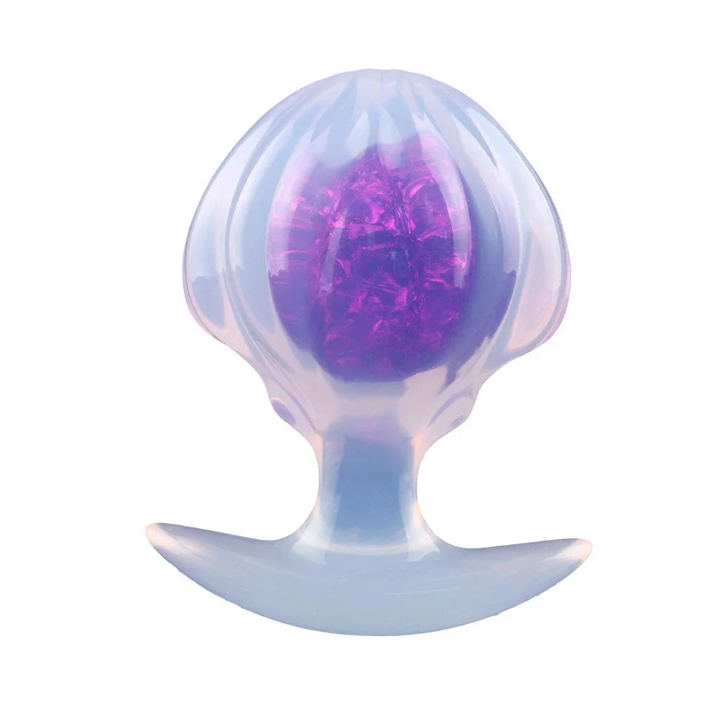 Soft Jellyfish-Inspired Anal Plug for Male Transparent Silicone G-Spot Toy with Ejaculation Delay