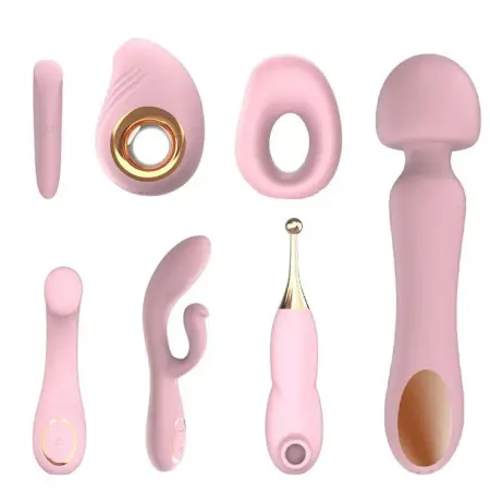 Clitoris Stimulator AV Wand G Spot Sucking Dildo Vibrator Sex Toys Set for Woman