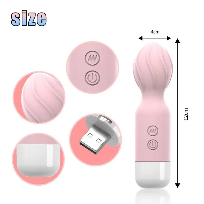 AV Vibrator Wand Personal Massager Clit Stimulator Sex Toy for Women 10 Frequency Rechargeable Mini Vibrators Adult Toys