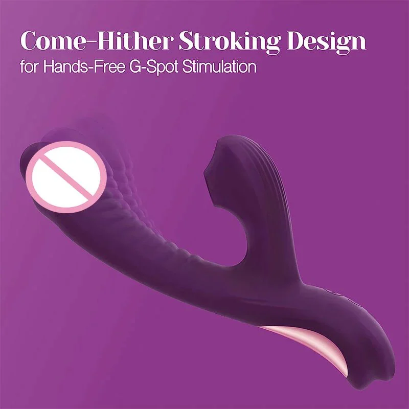 2-in-1 Female Clitoral Stimulation Rabbit Vibrator Sucking Consolador