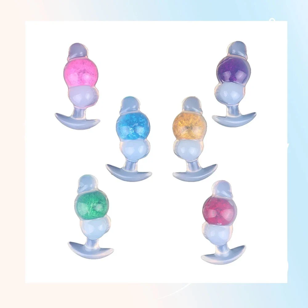 Vibrating Silicone Large Anal Plug 3 Speed+7 Frequency Double 6 Colors Multi-frequency Vibrating Anal Plugs