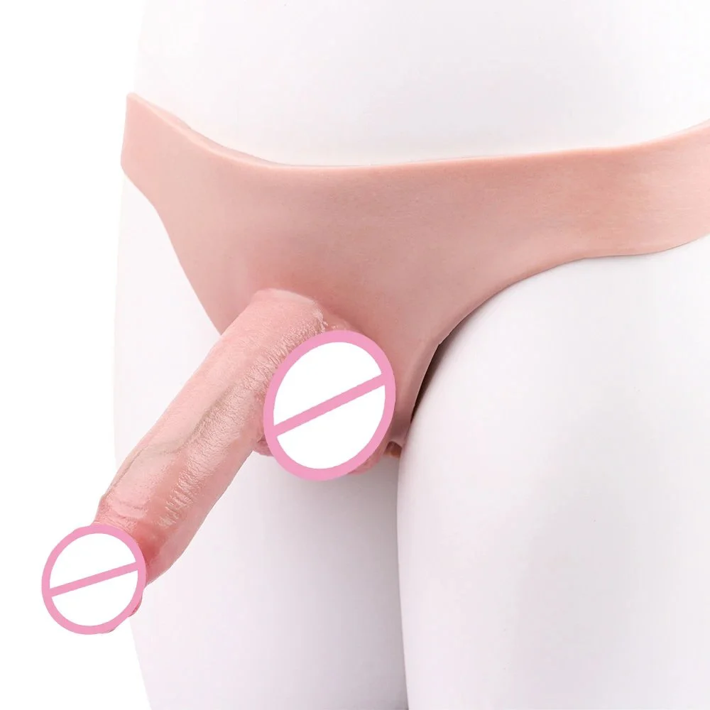 Hollow Penis Sleeve Enlargement Toys Panty Briefs Reusable Condom for Men