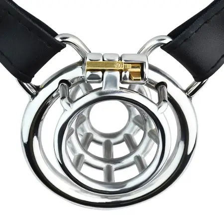 Male Chastity Lock Cage Slave Sexual Cock Cage with Dark Lock & Belt Bondage Negative Penis Cage Sex Toys for Couples