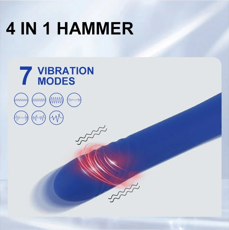 Clitoris Stimulation 4 in 1 Hammer Dildo Vibrator G Spot Sucking Vibrating Hammer Sexy Toys Women