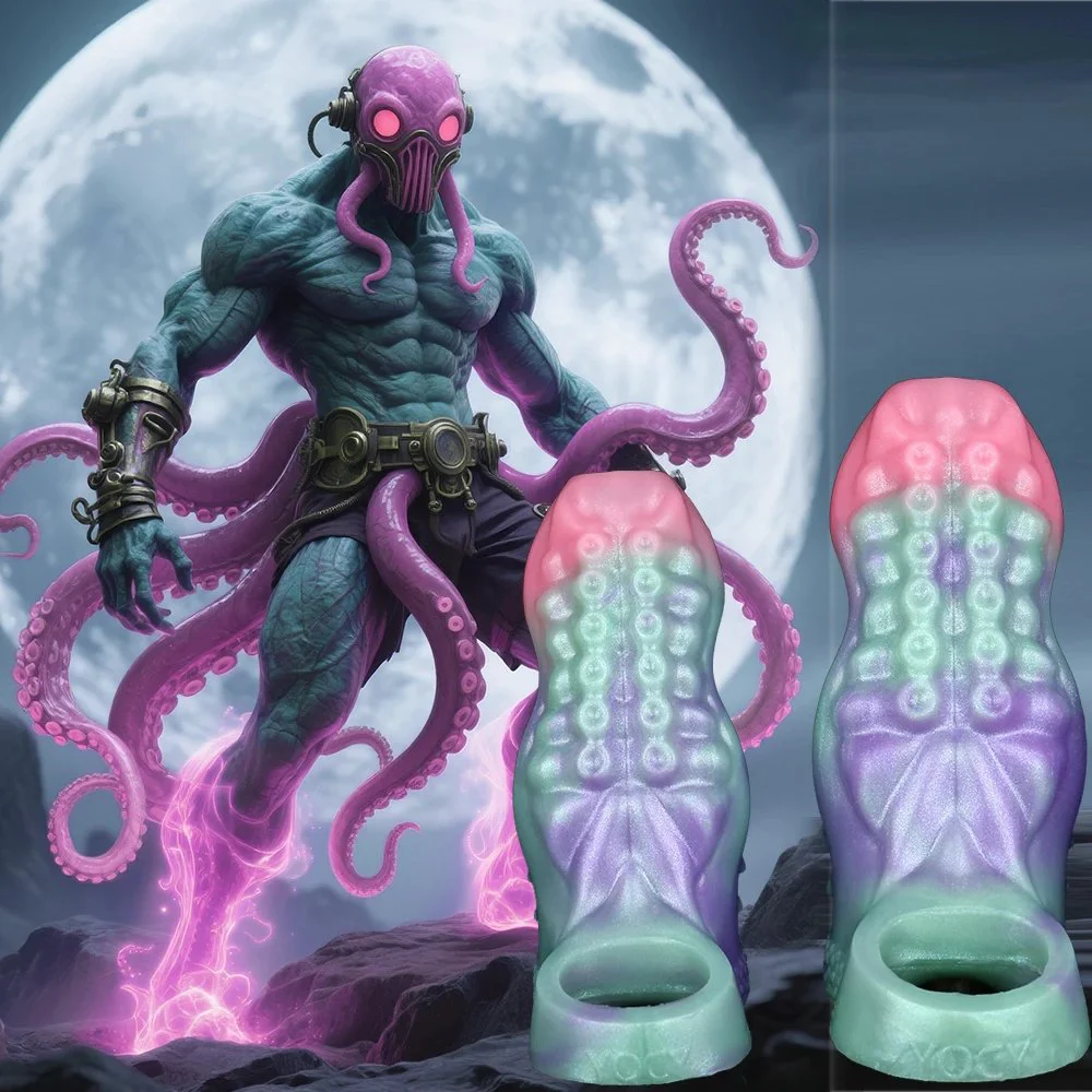 Fantasy Tentacle Hollow Sleeve Soft Silicone Monster Style Cock Sleeve for Men
