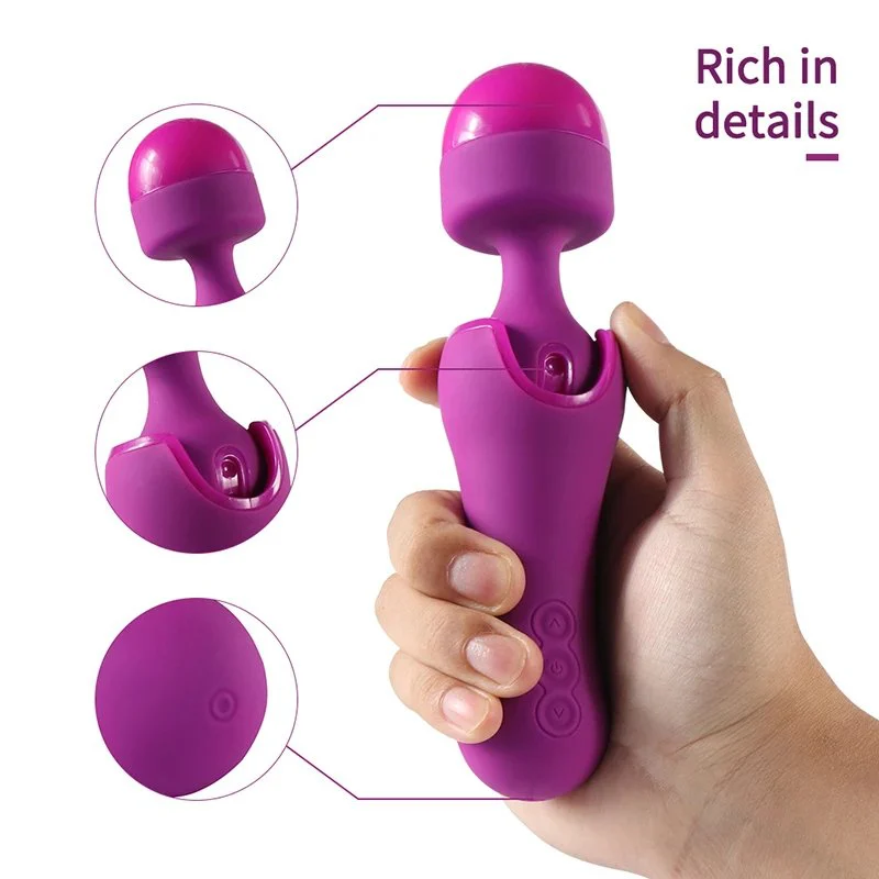 Wireless Adult Sex Toy Mini Pussy AV Vibrator with 10 Frequencies IPX5 Waterproof & Latex for Women