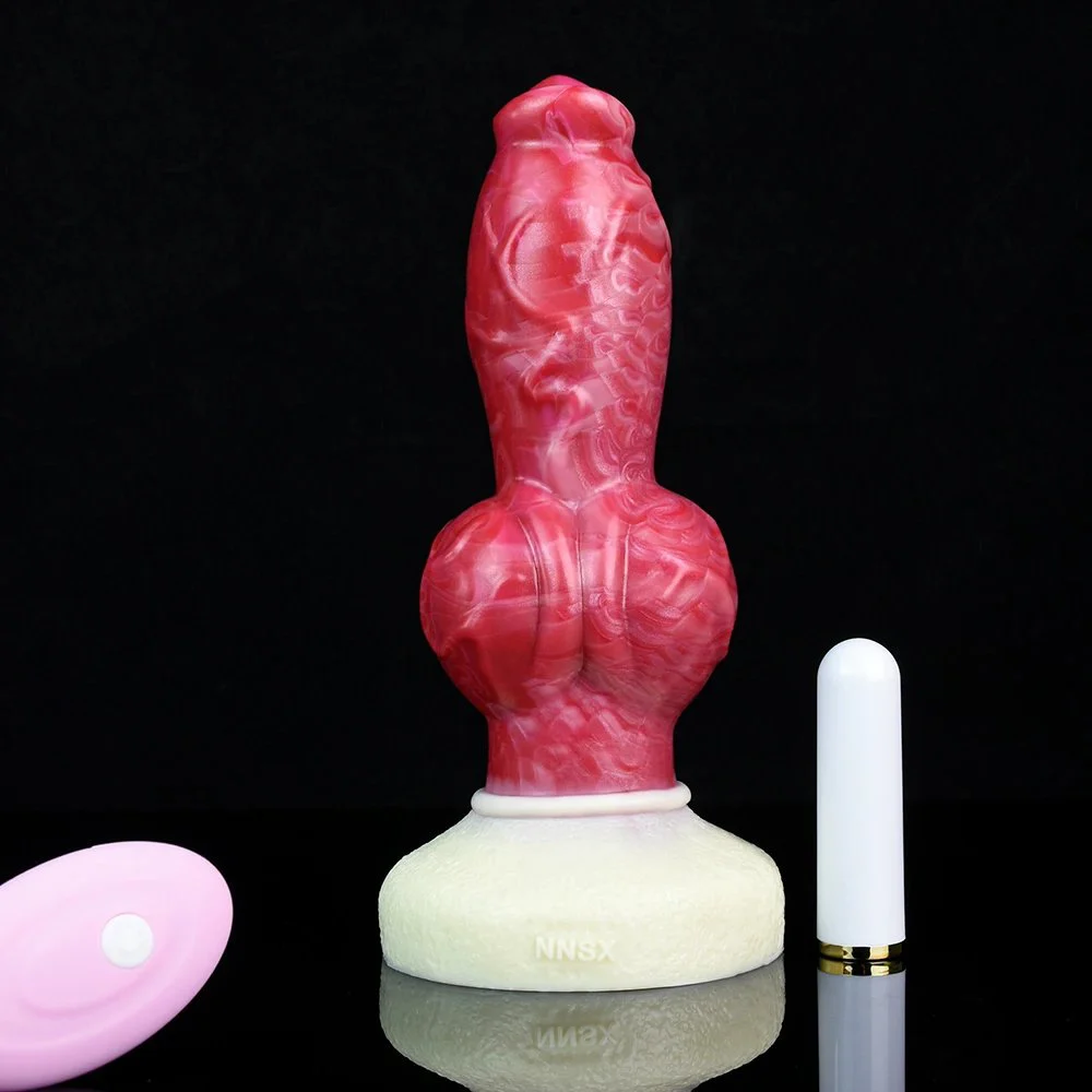 8.66 Inch Huge Animal Dog Sexy Vagina Toy Vibrator Realistic Liquid Silicone Dildo for Women