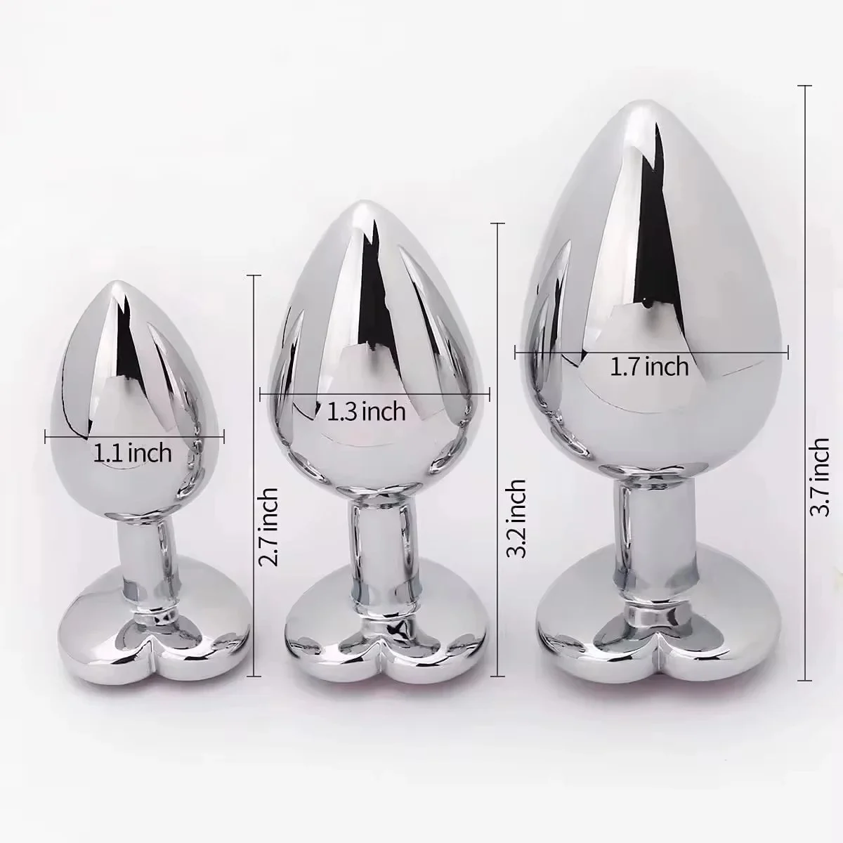 Waterproof Anal Plug Stainless Steel Colorful Metal Sex Toys for Men & Women Crystal Jewelry Inspired Anal Butt Plug