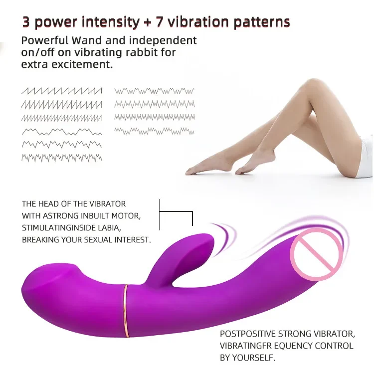 4 Pieces Set 10 Frequency G-spot AV Wand Vibrator Female Orgasm Masturbation Set