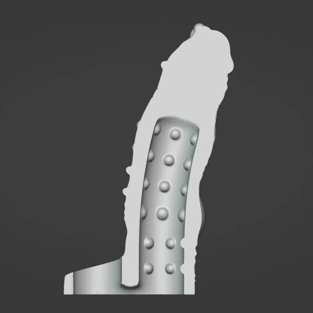 New Big Knot Penis Sleeve Cock Sleeve Vibrator,Reusable Penis Sleeve with Vibrator Penis Ring Cock Enlarger Sex Toy for Men