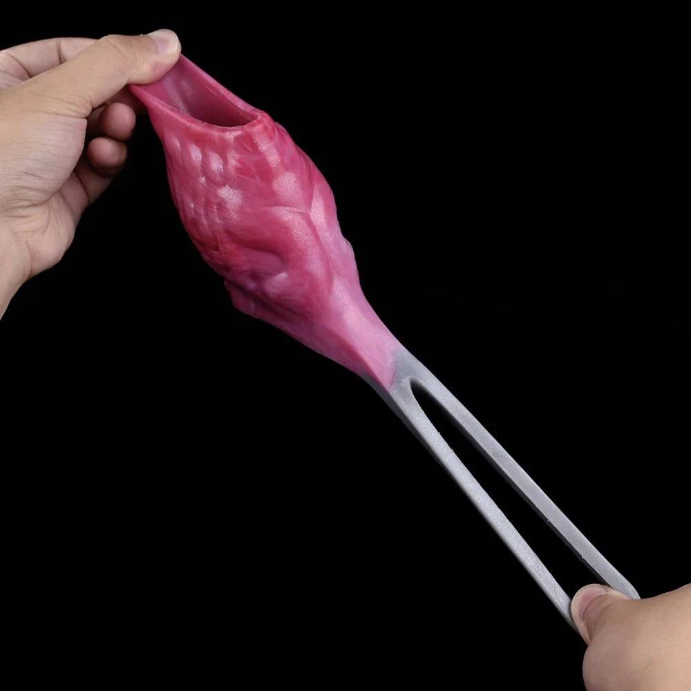 Penis Sleeve Extender Wolf Knot Flexible Silicone Penis Sleeve Knot Dildo for Men