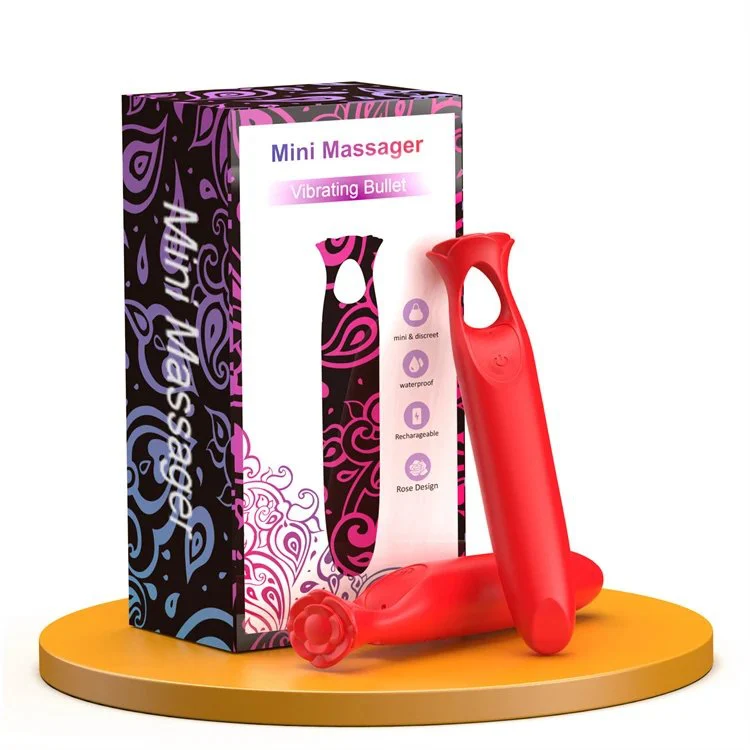 12 Frequency USB Rechargeable Women Rose Bullet Lipstick Shaped Vibrator Sex Toy