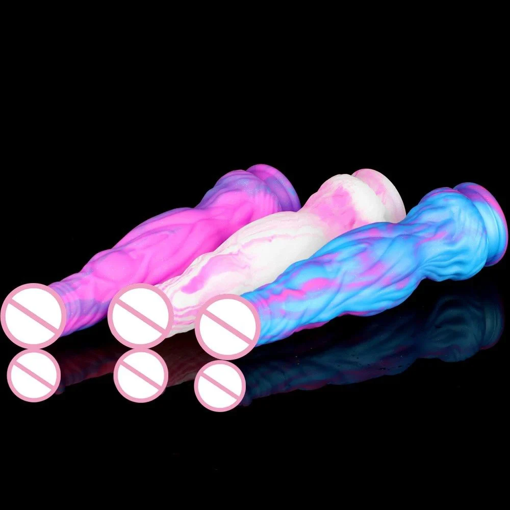 10 Inch Mix Color Liquid Silicone Huge Big Penis Monster Dragon Alien Male Dildo for Women Female Masturbation Adult Sex Product