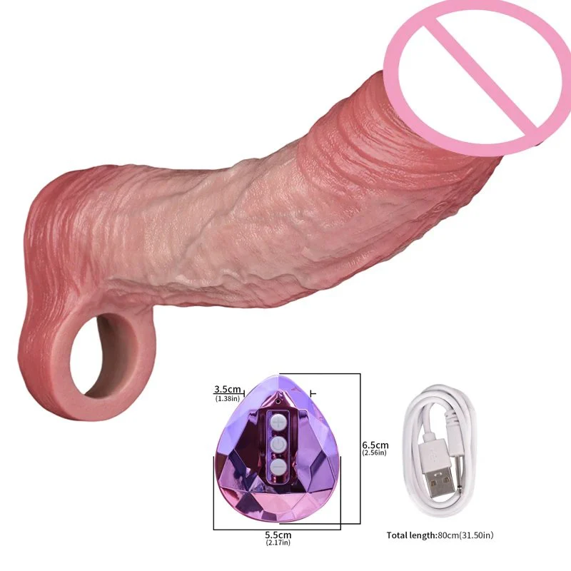 New Vibrating Male Penis Extender Uses a Penis Sleeve Made of Medical-grade Silicone for a Realistic Experience