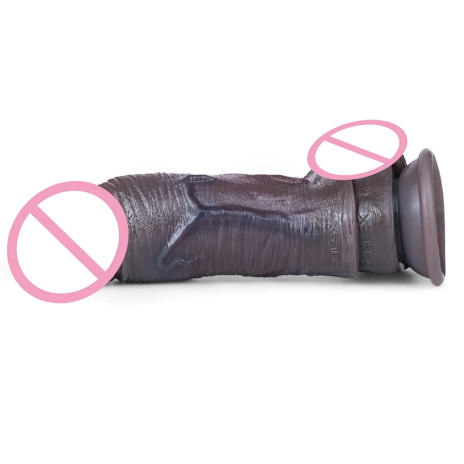 Open Design Black Tone Realistic Penis Sleeve Hollow Extension Sheath with Anti-Slip Ring Reusable Soft Adult Toy