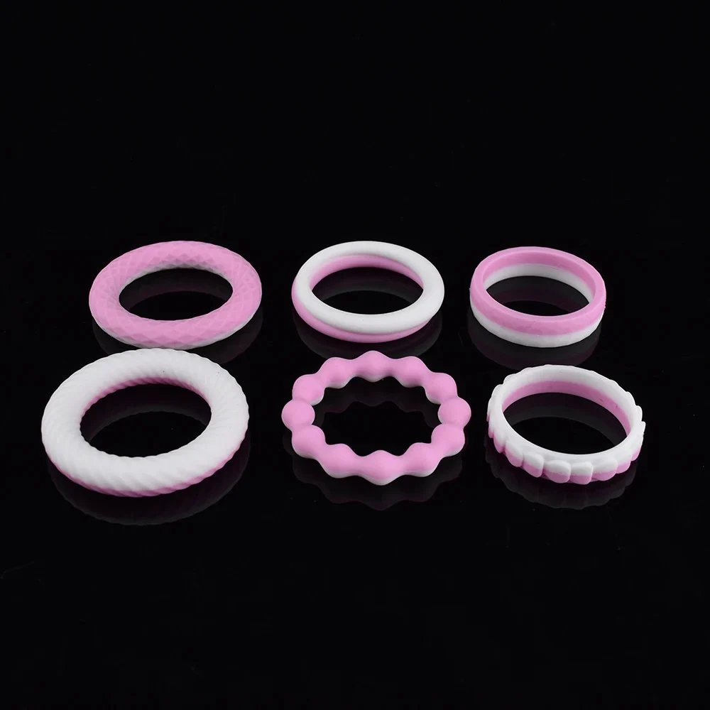 Multi-use Silicone Ring Locking Sperm Penis Ring Scrotum Semen Lock Sex Toys Sex Product Cock Rings 2pcs in a Set