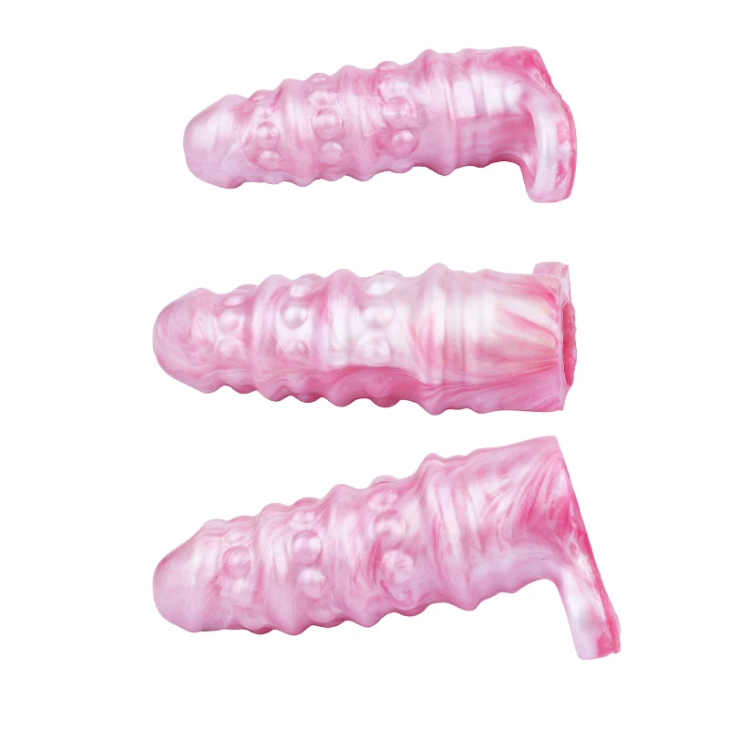 Liquid Silicone 5.8in Dildo Sheath Enlarged Strengthen Fantasy Dildo Have Convex Enjoy Better Sex Life Sex Toy for Man