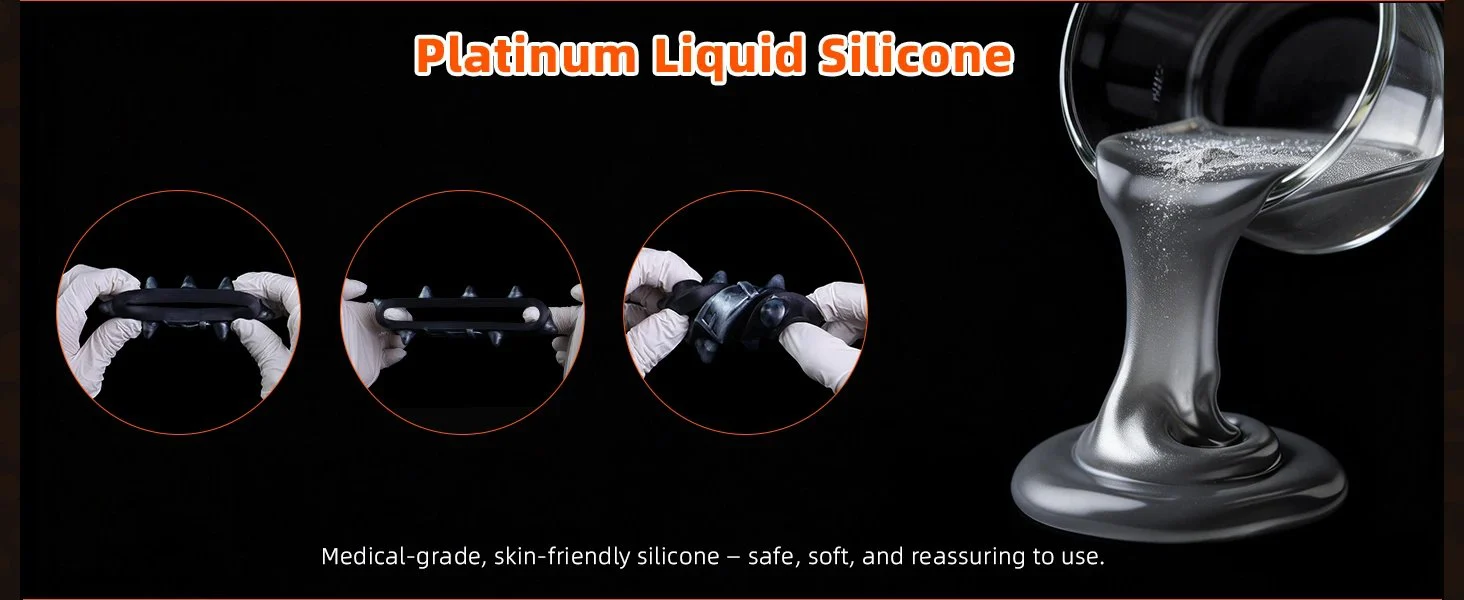 Male Penis Rings Set Rivet-shaped Scrotal Ring Liquid Silicone Erotic Bracelets and Rings Forplay Product for Couple