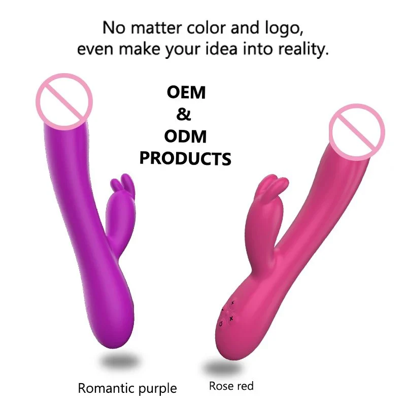 Adult Toy Dual-motor Rabbit Vibrator for Women Rechargeable AV Wand Silicone Masturbator